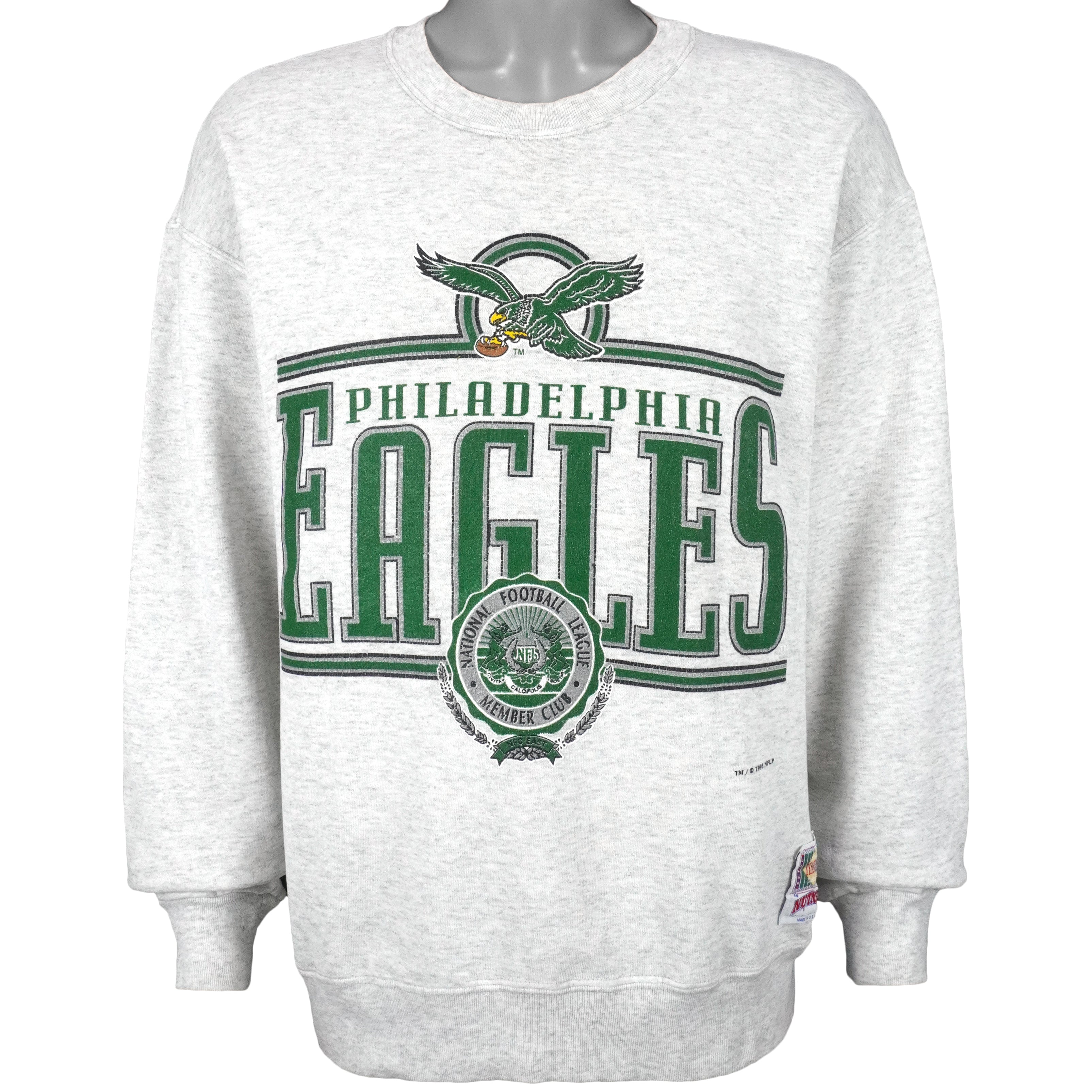 1993 Philadelphia Eagles Nutmeg NFL Crewneck Sweatshirt Youth Large – Rare  VNTG