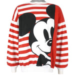 Disney - Red & White Mickey Big Logo Sweatshirt 1990s Large Vintage Retro