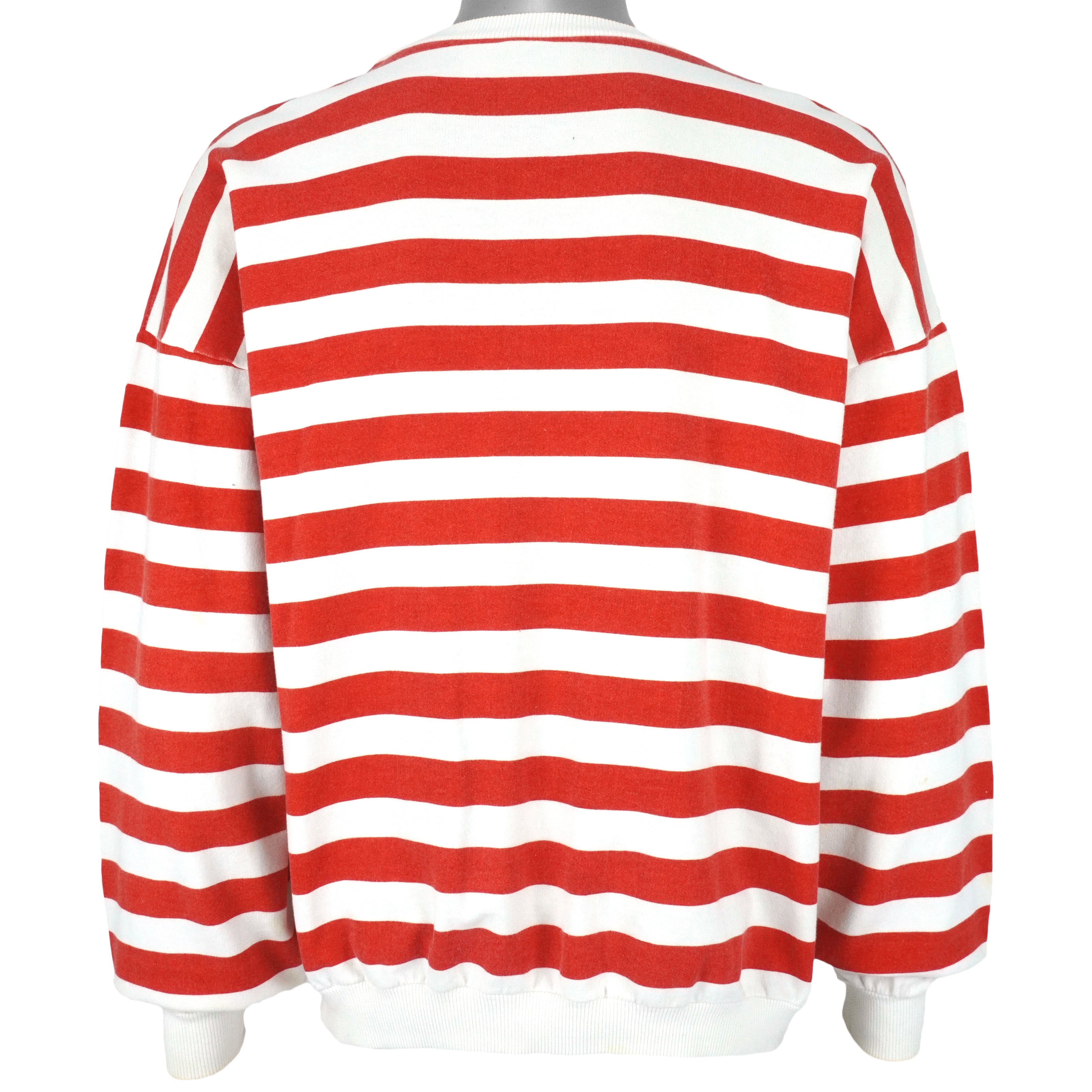 Vintage Disney - Red & White Mickey Big Logo Sweatshirt 1990s