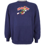 Looney Tunes - Marvin The Martian Embroidered Crew Neck Sweatshirt 1990s Large