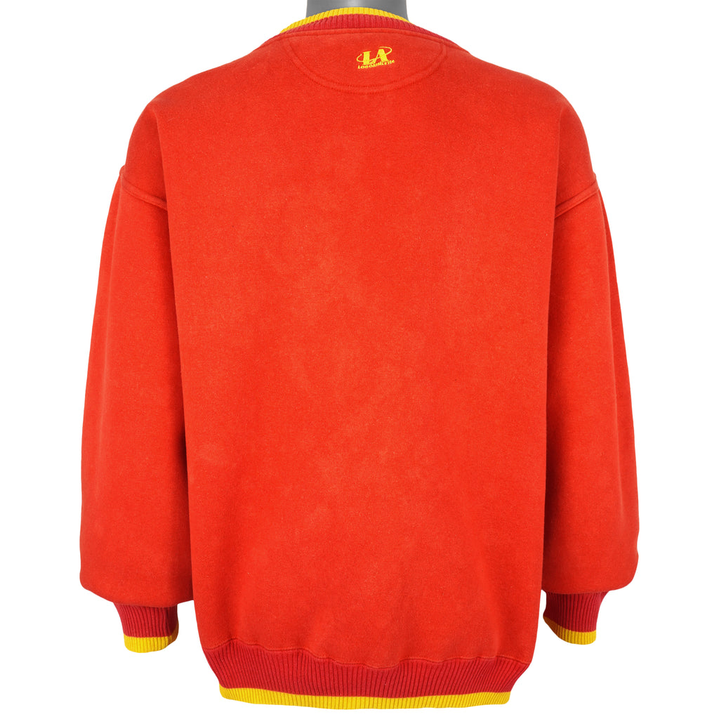 NBA (Logo Athletic) - Houston Rockets Embroidered Sweatshirt 1990s X-Large