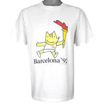 Vintage (Oneita) - Barcelona Olympic Single Stitch T-Shirt 1988 Large Vintage Retro