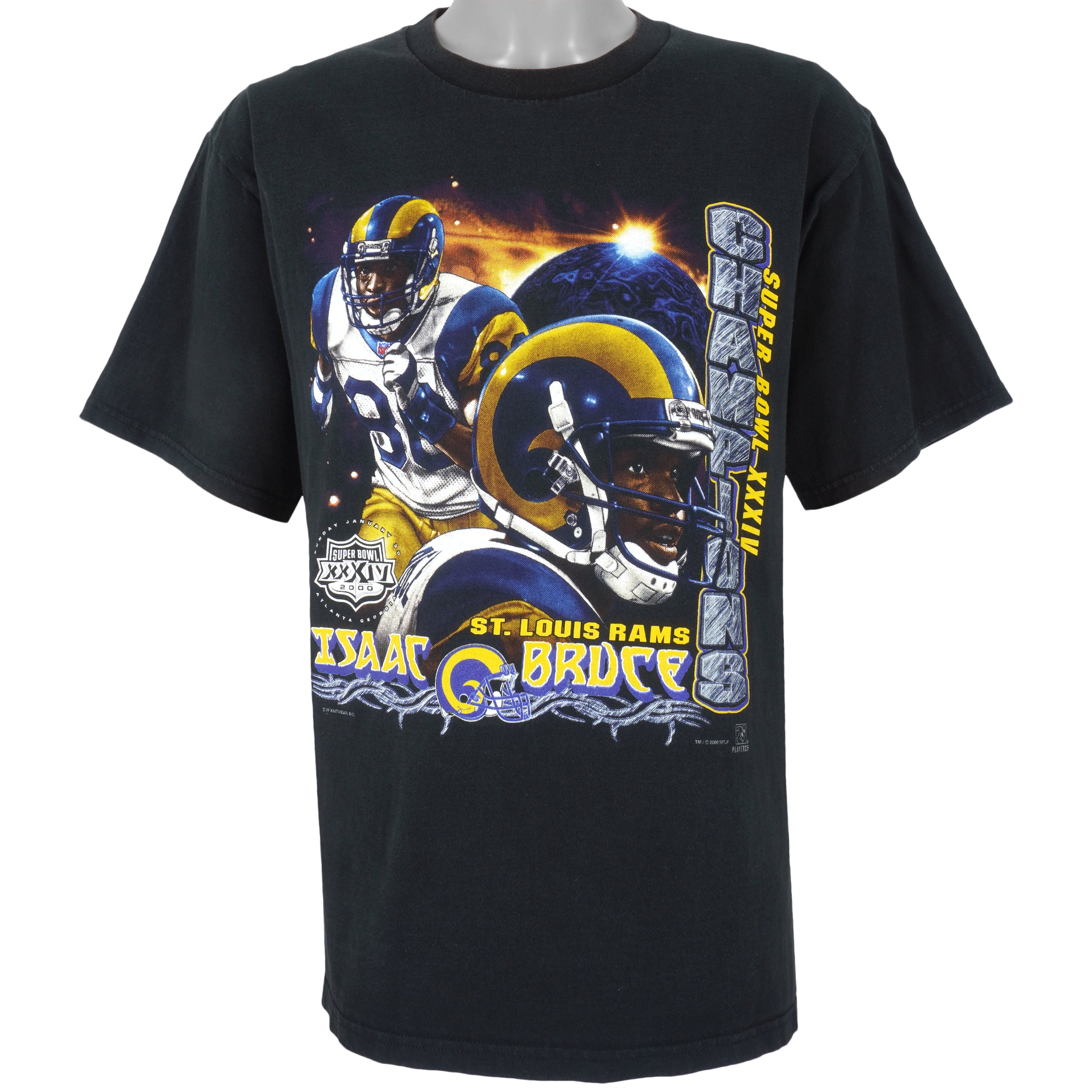 90's Issac Bruce St Louis Rams Airbrush NFL T Shirt Size Large Los Angeles