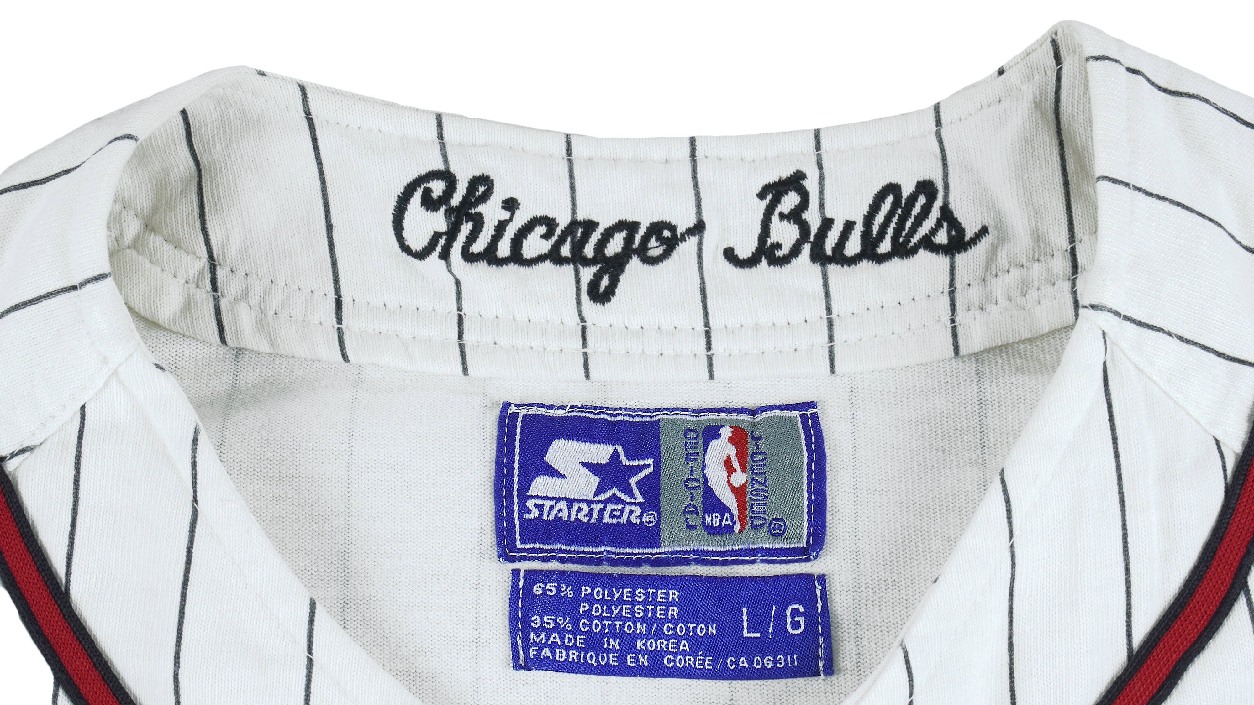 Vintage Starter - Chicago Bulls Embroidered Crew Neck Sweatshirt 1990s Large