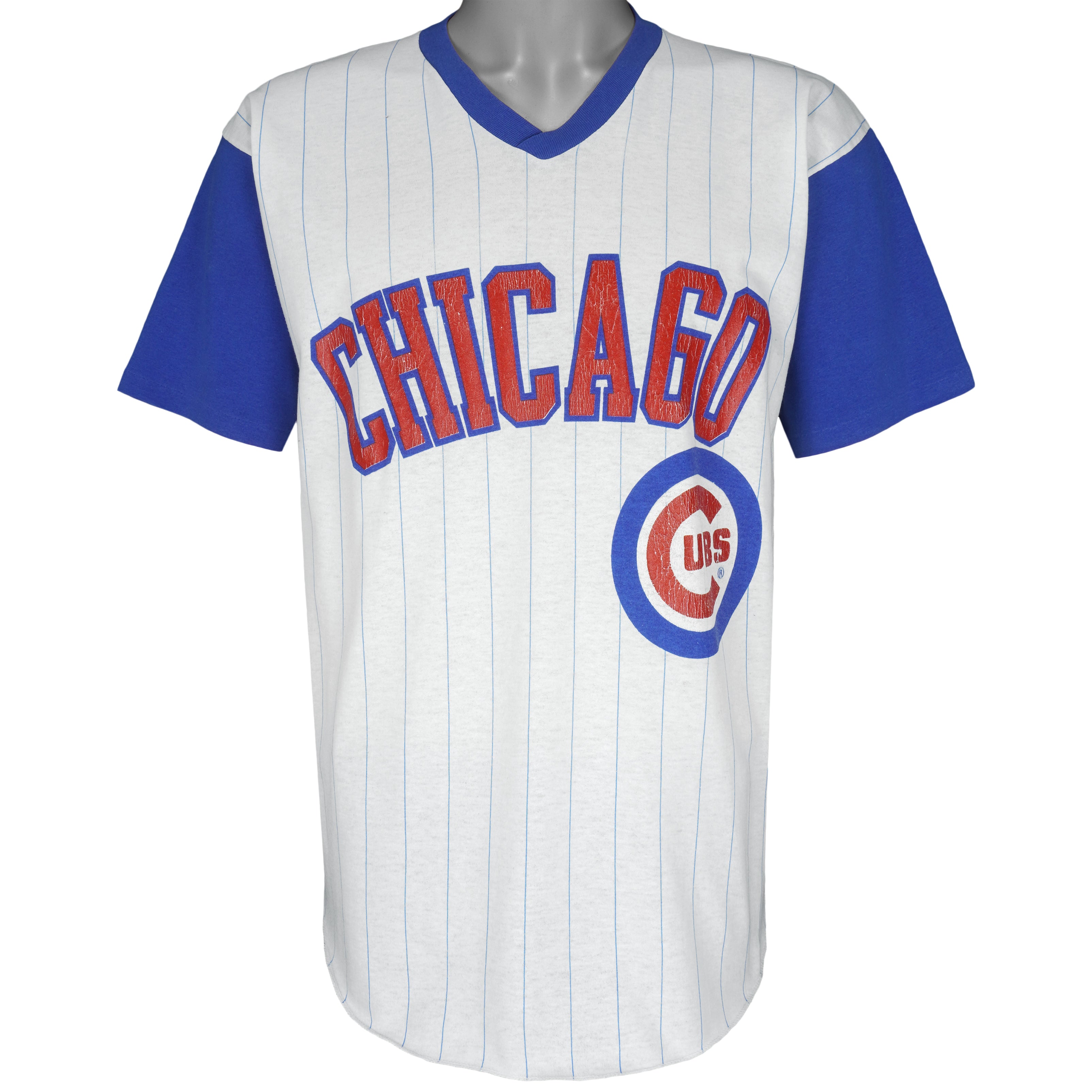 Vintage MLB - Chicago Cubs White & Blue Jersey T-Shirt 1990s Large
