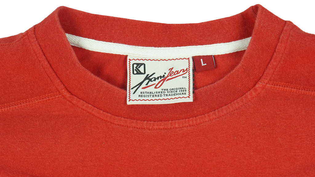 Karl Kani - Red Big Spell-Out Crew Neck Sweatshirt 1990s Large Vintage Retro