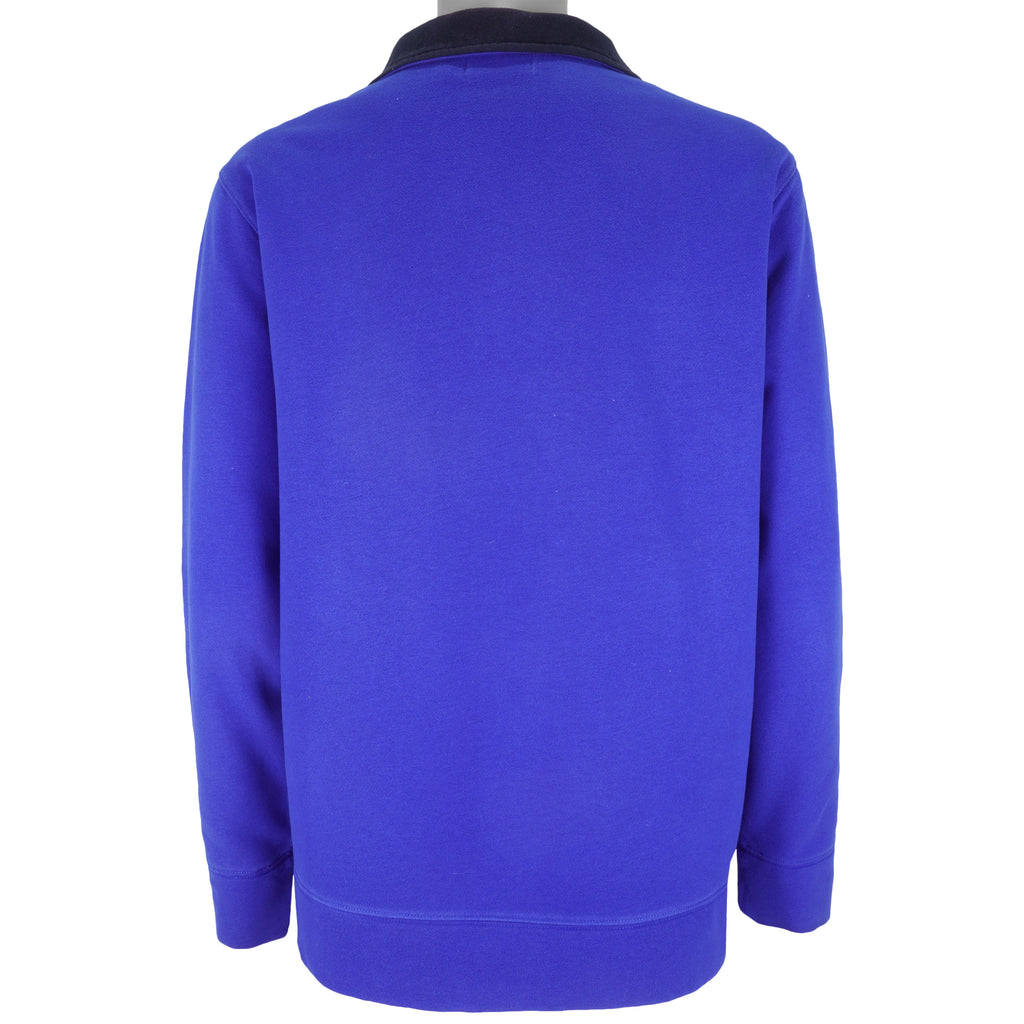 Nautica - Blue 1/4 Zip Sweatshirt 1990s X-Large Vintage Retro