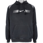 Nike - Black Hooded Sweatshirt 2000s Medium