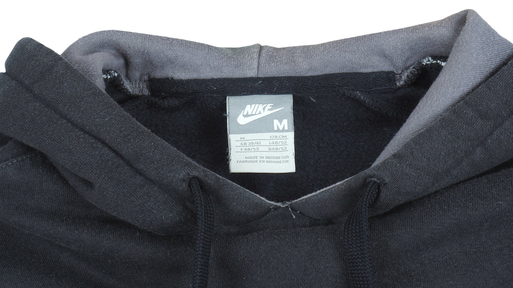 Nike - Black Hooded Sweatshirt 1990s Medium Vintage Retro