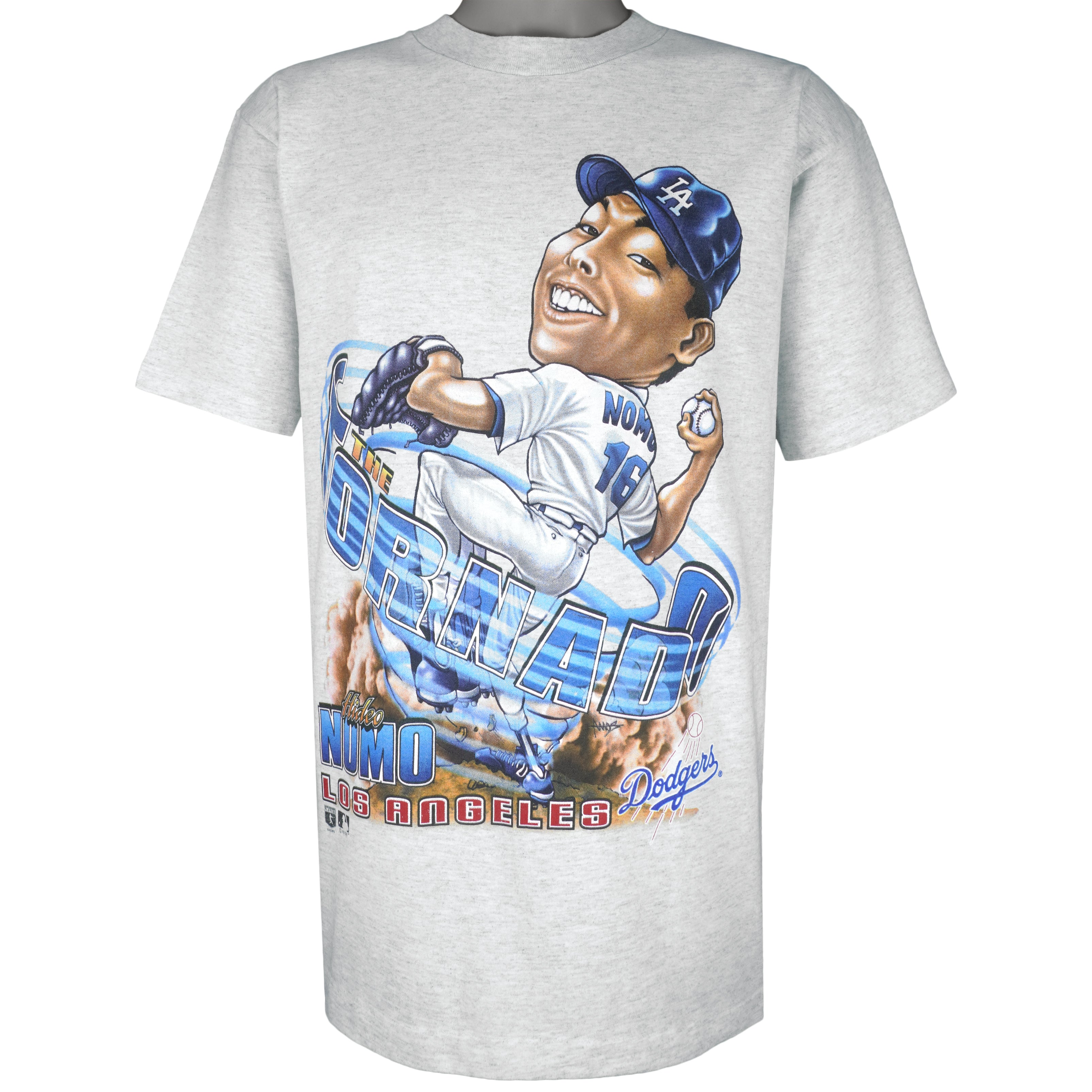 Vintage MLB (Salem) - Hideo Nomo The Tornado Caricature T-Shirt