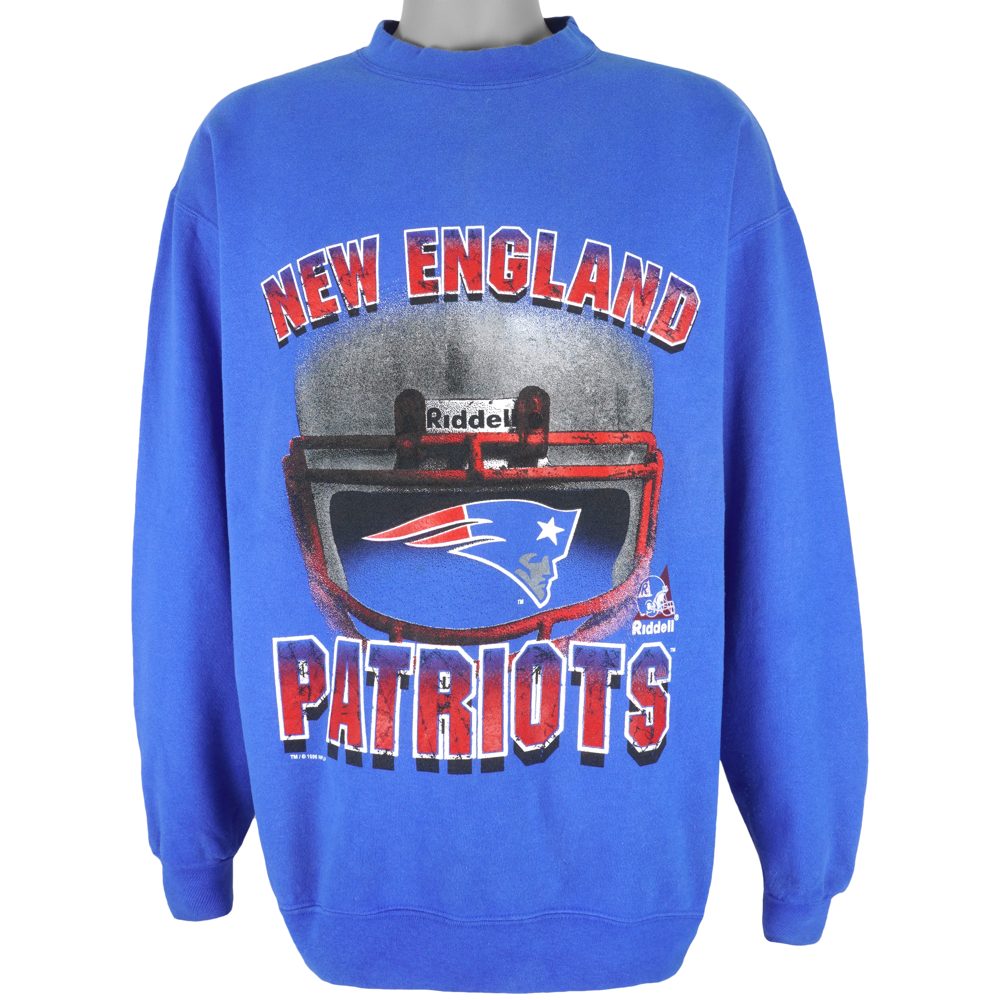 Vintage New England Patriots Crewneck Sweatshirt Riddell Size