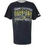 Starter - Black Hamilton Tiger-Cats T-Shirt 1989 Large Vintage Retro Football