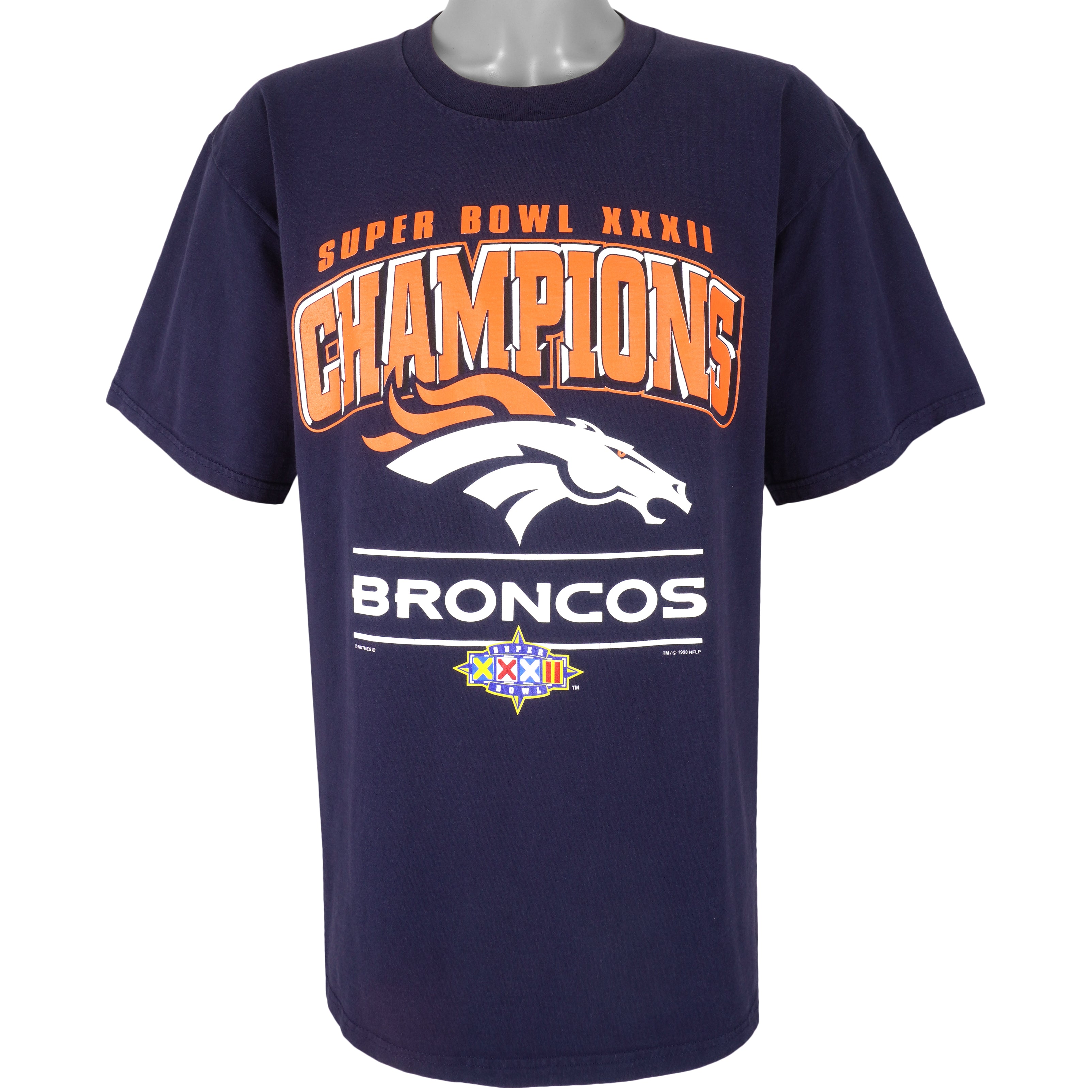 1998 Denver Broncos Super Bowl XXXII Champions Vintage T-shirt 