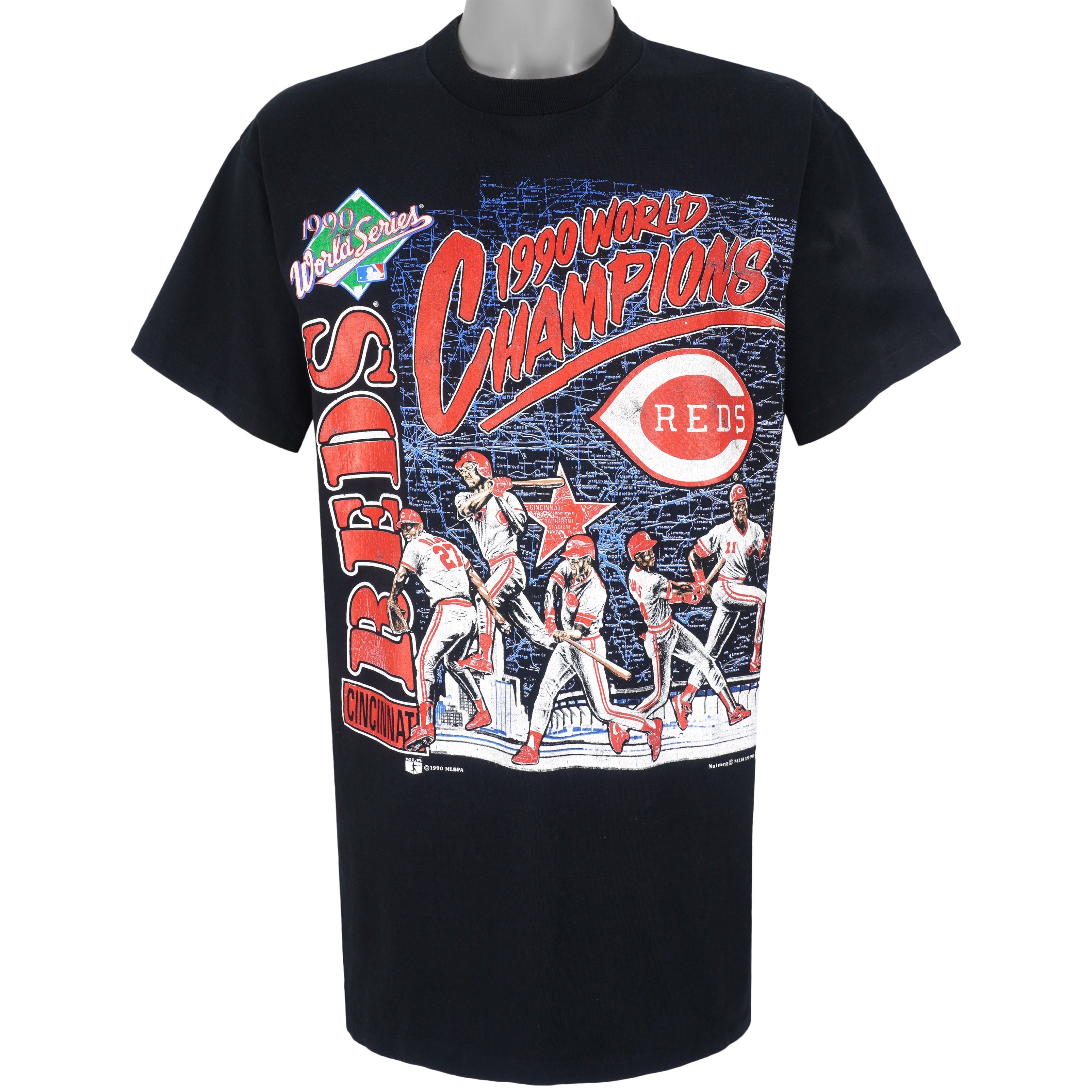 Vintage Cincinnati Reds 1990 World Champions T Shirt Tee 