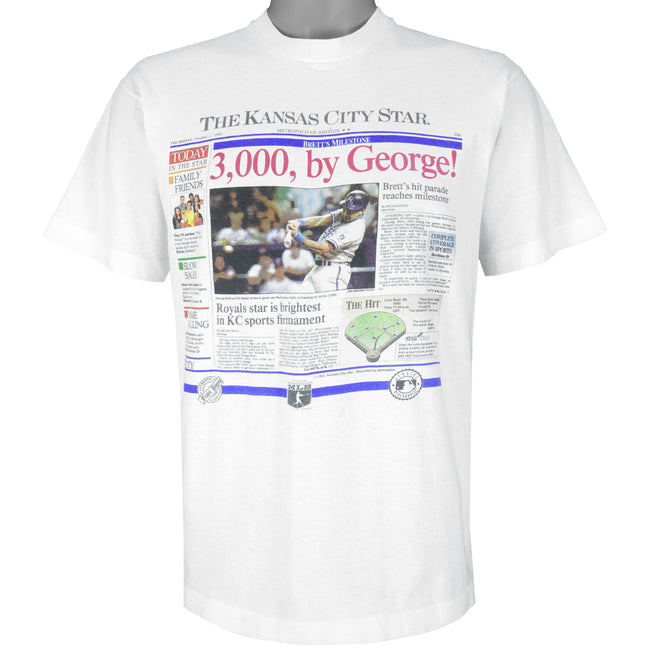 George Brett Retro Baseball Caricature T Shirt
