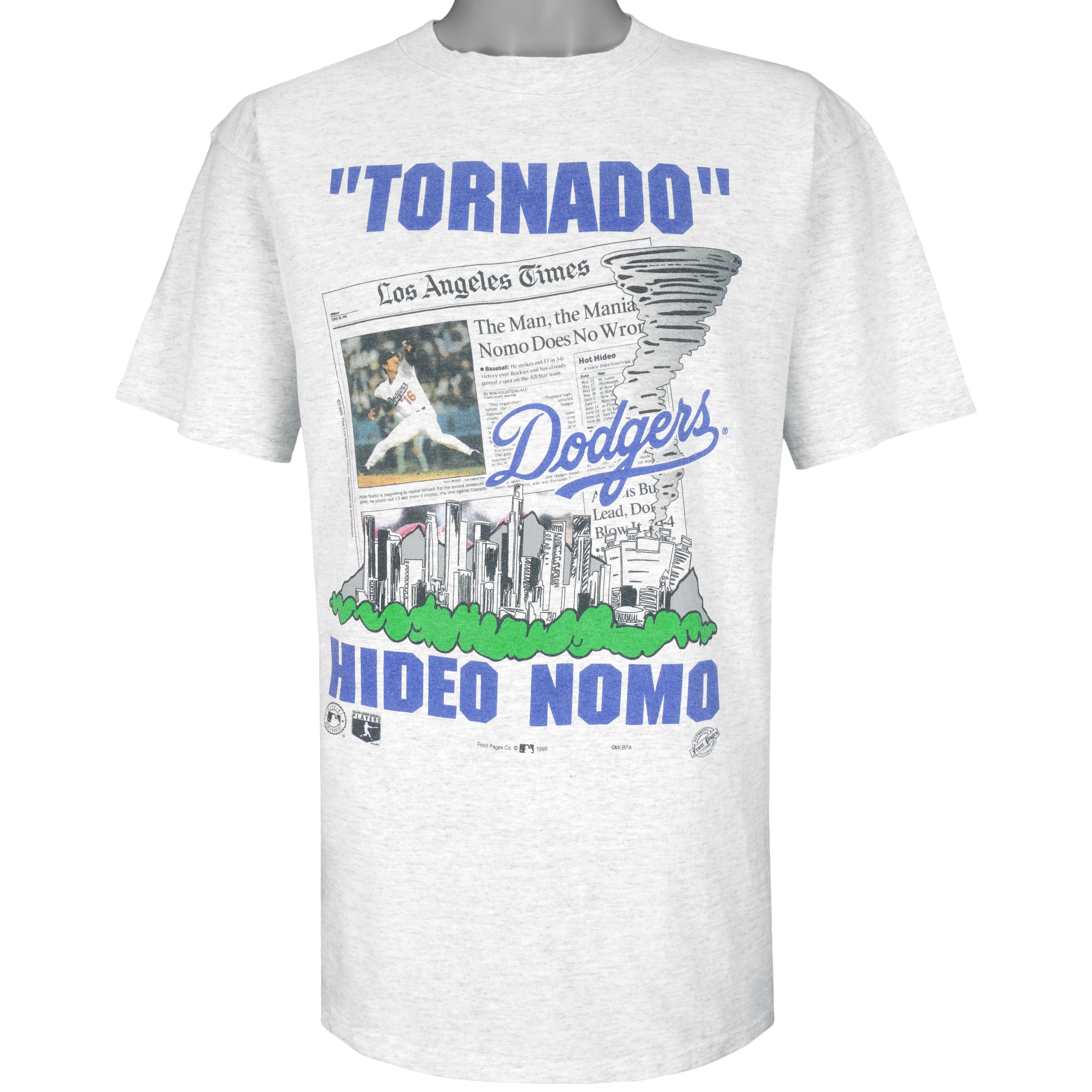 Vintage MLB (Front Pages) - Los Angeles Dodgers, Hideo Nomo T