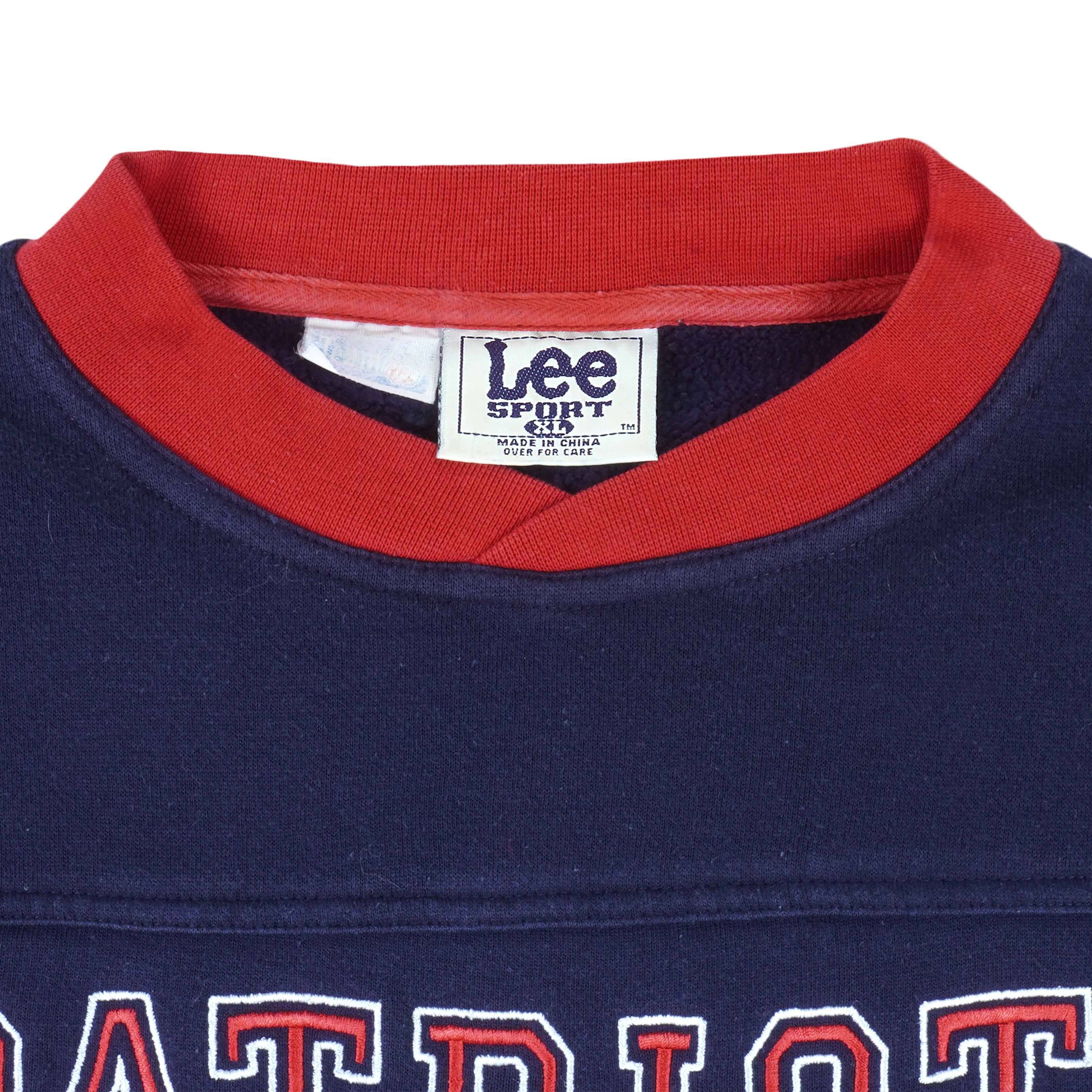 Vintage NFL (Lee Sport) - New England Patriots Embroidered Sweatshirt  1990's X-Large – Vintage Club Clothing