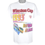 NASCAR - White Winston Cup Series, From Daytona to Atlanta T-Shirt 1993 X-Large Vintage Retro