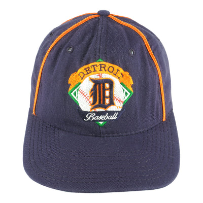 Vintage Detroit Tigers Plain Logo Snapback Hat Adjustable MLB 