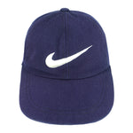 Nike - Navy Blue Big Logo Adjustable Hat 1990s OSFA