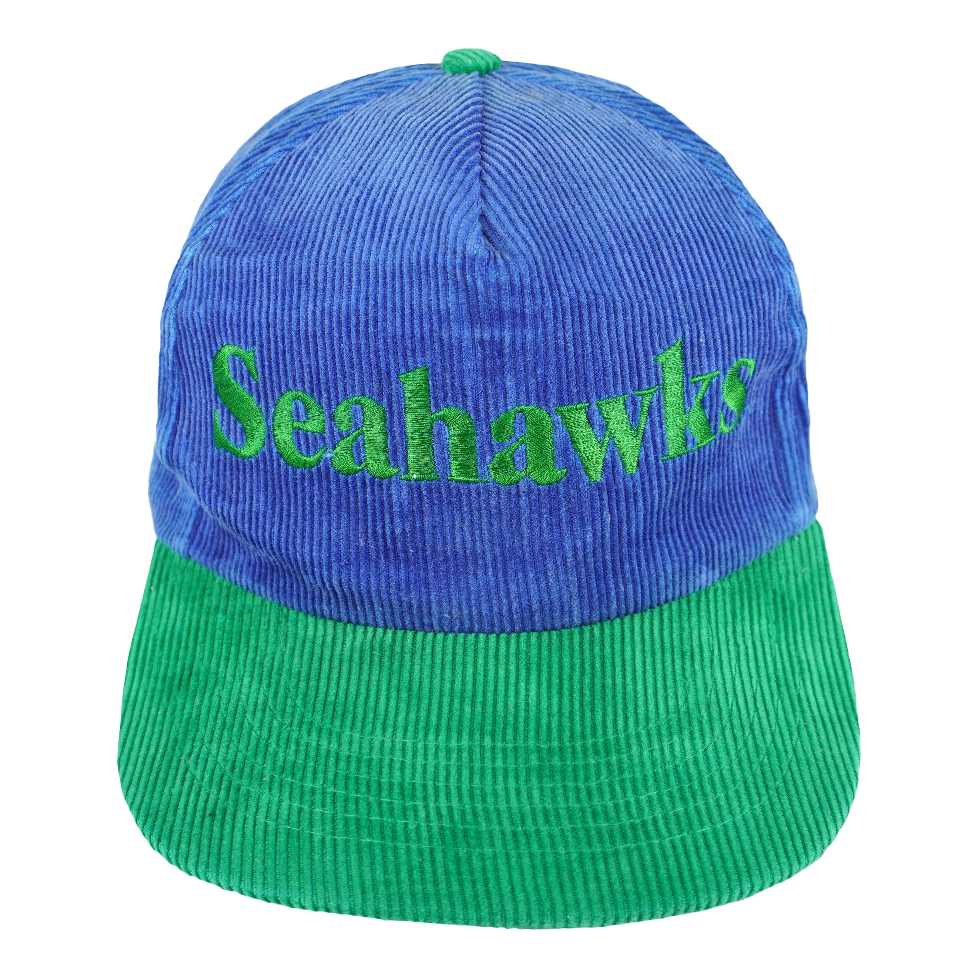 Vintage 1990's STARLINE Seattle Seahawks Blue Corduroy Snapback Hat