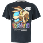 Vintage (Sportwear) - Black Looney Tunes, Wile E. Coyote T-Shirt 1992 Large Vintage Retro