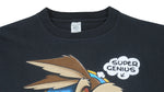 Vintage (Sportwear) - Black Looney Tunes, Wile E. Coyote T-Shirt 1992 Large Vintage Retro