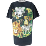 Vintage (Katz) - Wildlife Animal Print T-Shirt 1990s X-Large