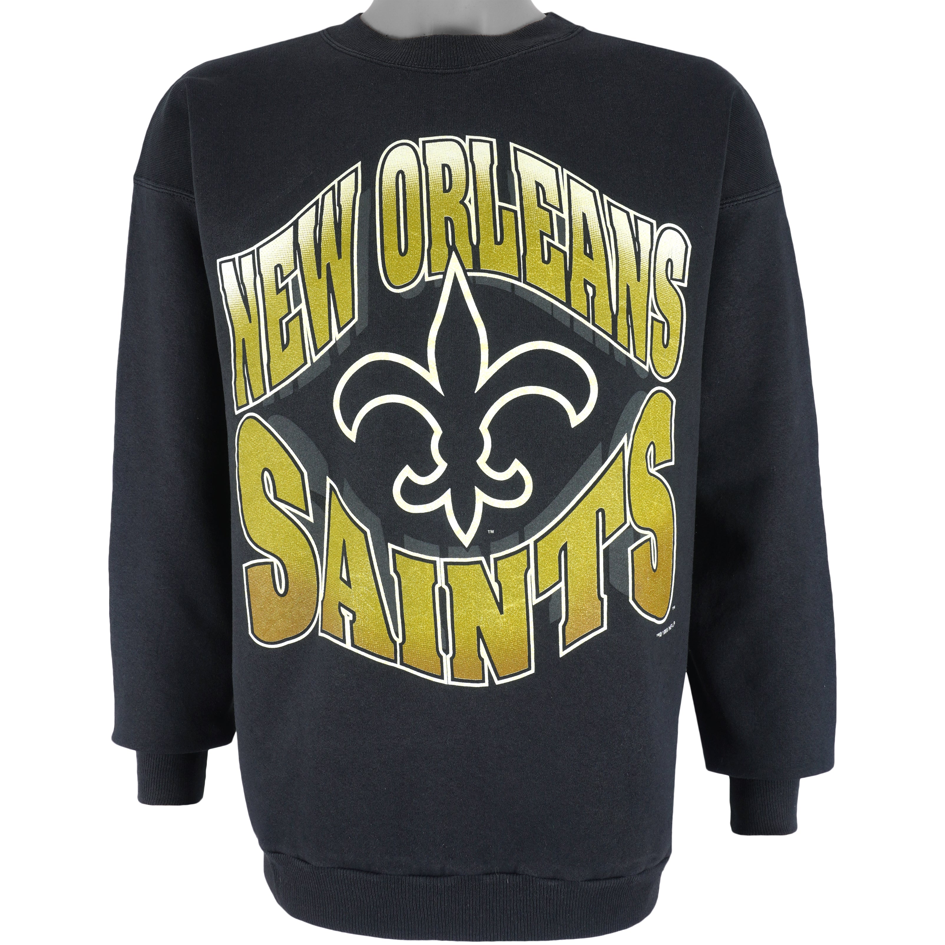 CustomCat New Orleans Saints Vintage NFL Crewneck Sweatshirt Ash / 4XL