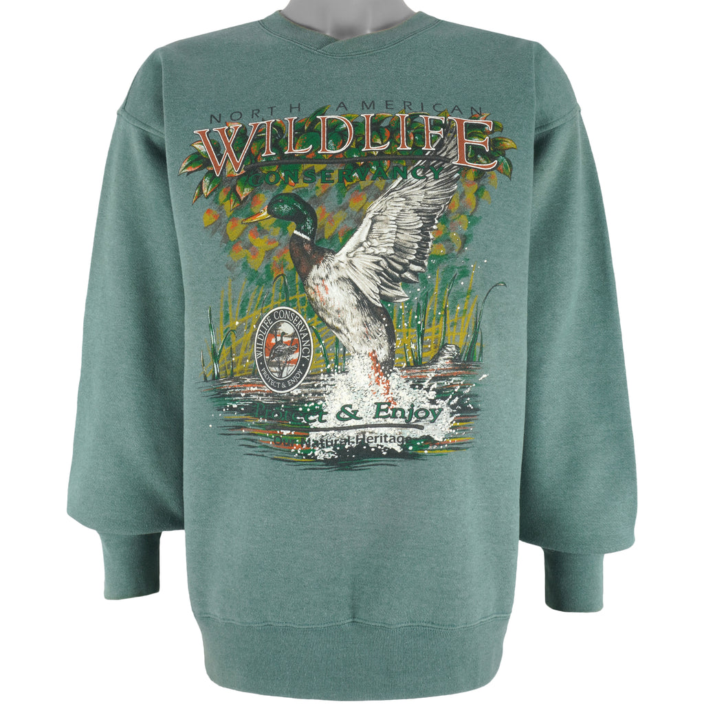 Vintage (Players) - North American, Wildlife Sweatshirt 1990s Large Vintage Retro