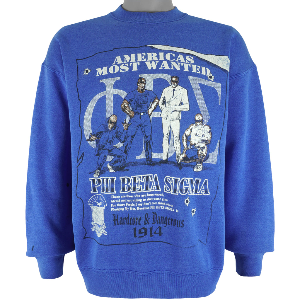 Vintage - Americans Most Wanted Crew Neck Sweatshirt 1914 X-Large Vintage Retro