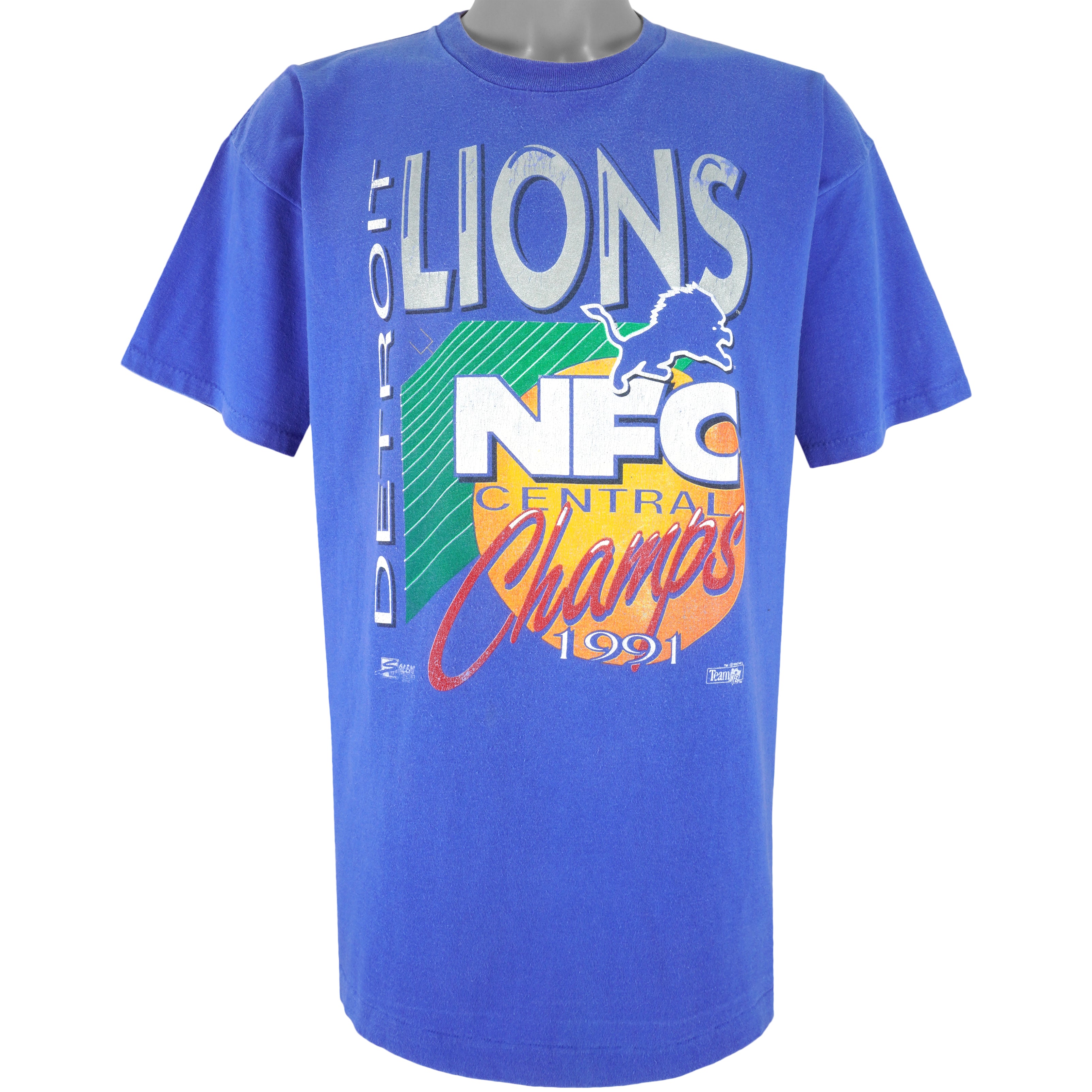 Vintage NFL (Salem) - Detroit Lions, NFC Champs T-Shirt 1991 X