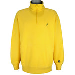 Nautica - Yellow 1/4 Zip Sweatshirt 2000s X-Large