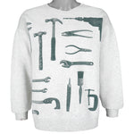 Vintage - Relevant Products Tools All Over Prints Sweatshirt 1994 Large