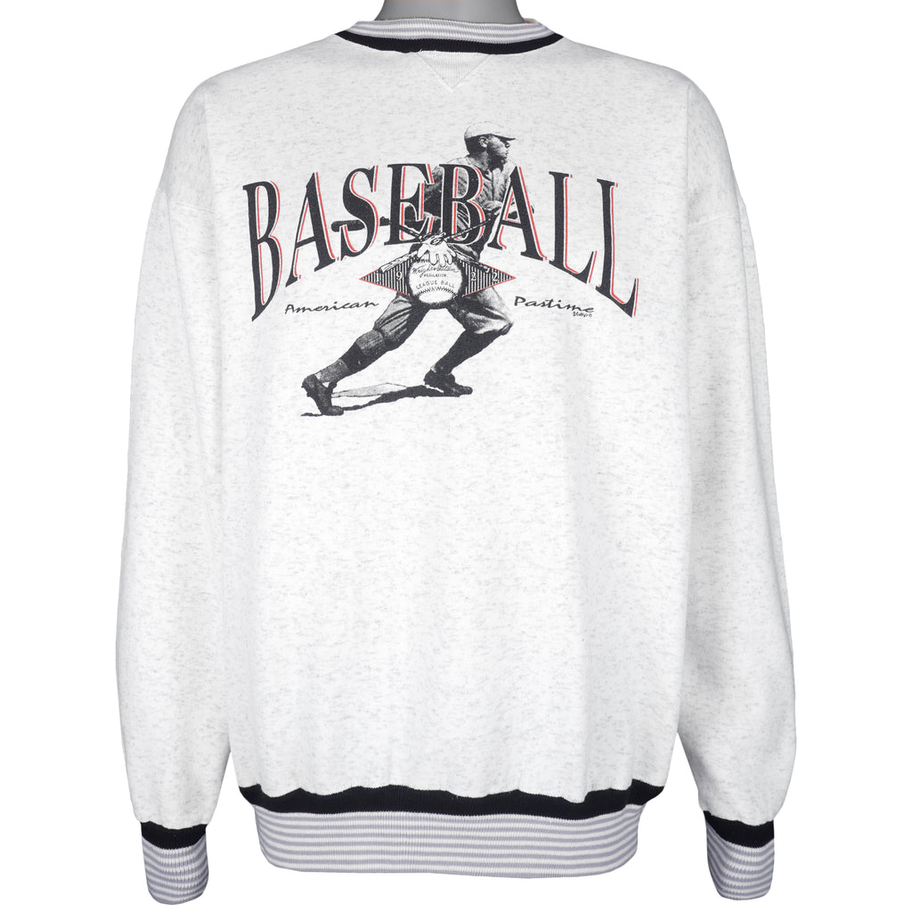 Vintage (BAC) - Baseball American Crew Neck Sweatshirt 1990s X-Large Vintage Retro