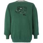 Vintage - Green No Fear Embroidered Crew Neck Sweatshirt 1990s Large