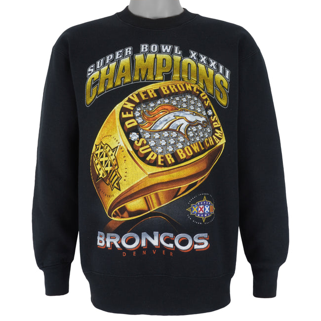 MySTREET86 Vintage Super Bowl Champion Denver Broncos Football Pro Player Sweater 90s Sweatshirt