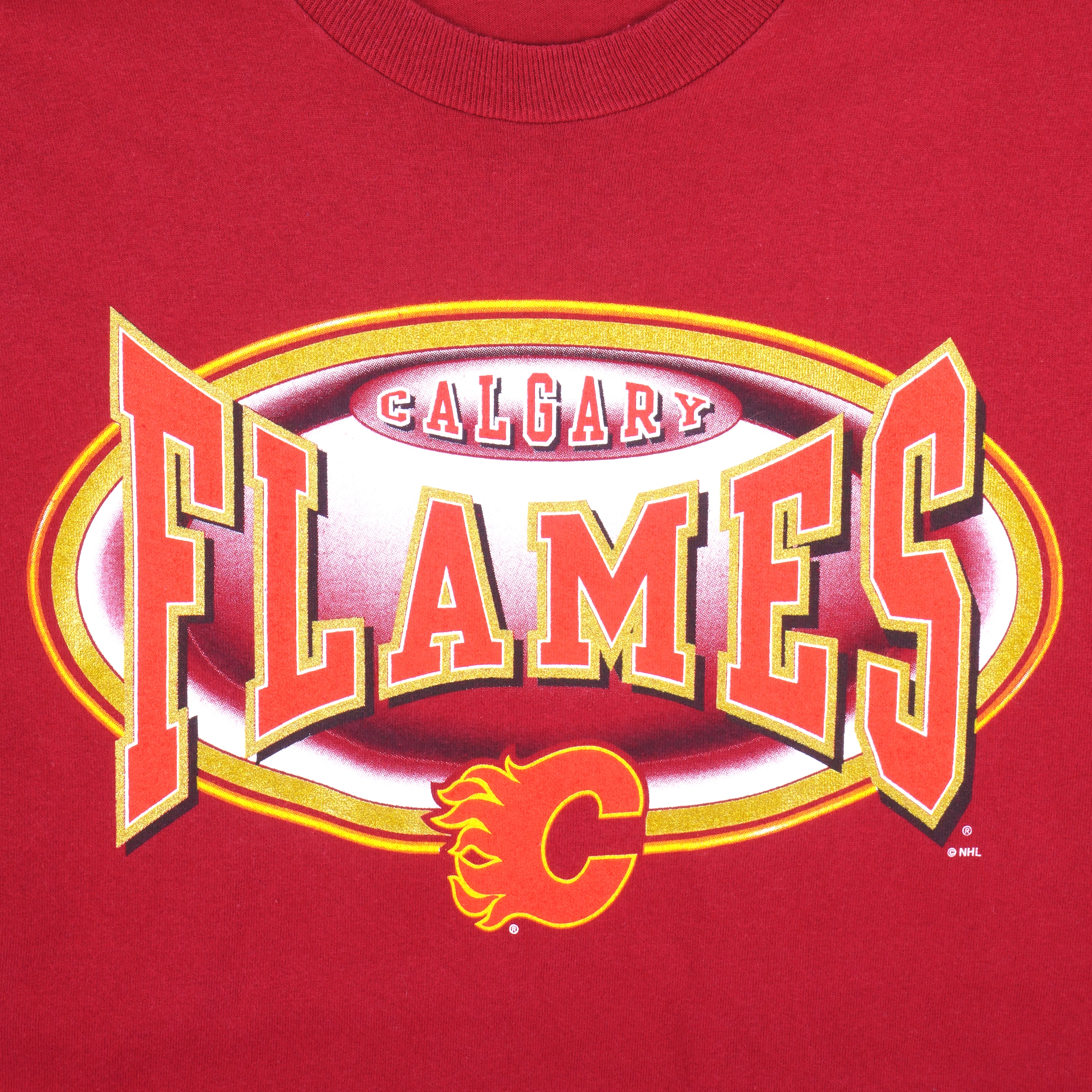 90’s Calgary Flames Starter Satin NHL Jacket Size Large
