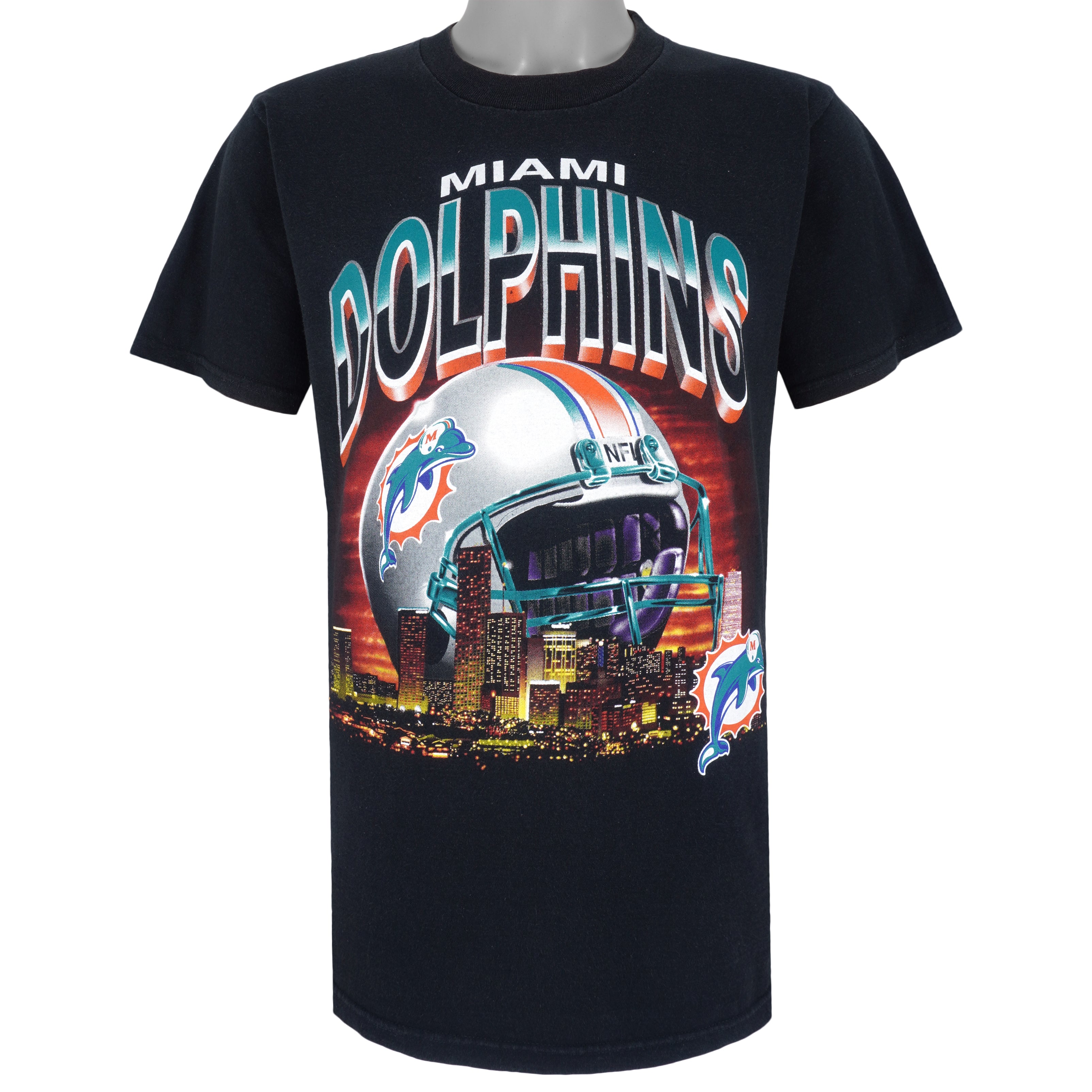 Vintage NFL (Dynasty) - Miami 'Dolphins' Helmet T-Shirt 1990's Medium –  Vintage Club Clothing