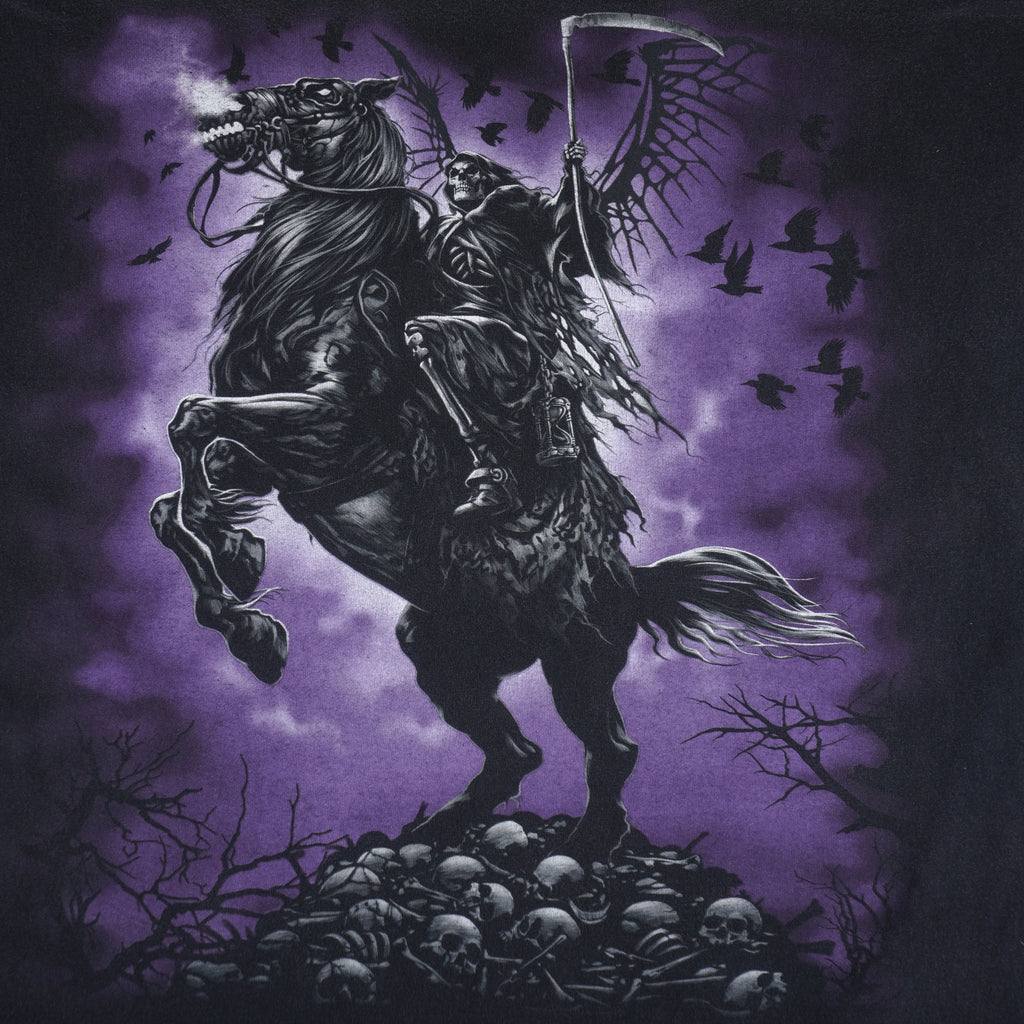 Vintage (Liquid Blue) - Death Horse Rider T-Shirt 1990s XX-Large Vintage Retro