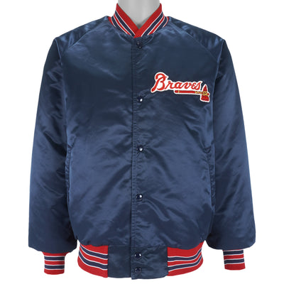 Vintage Starter - Atlanta Braves Hooded Warm Jacket 1990s Large