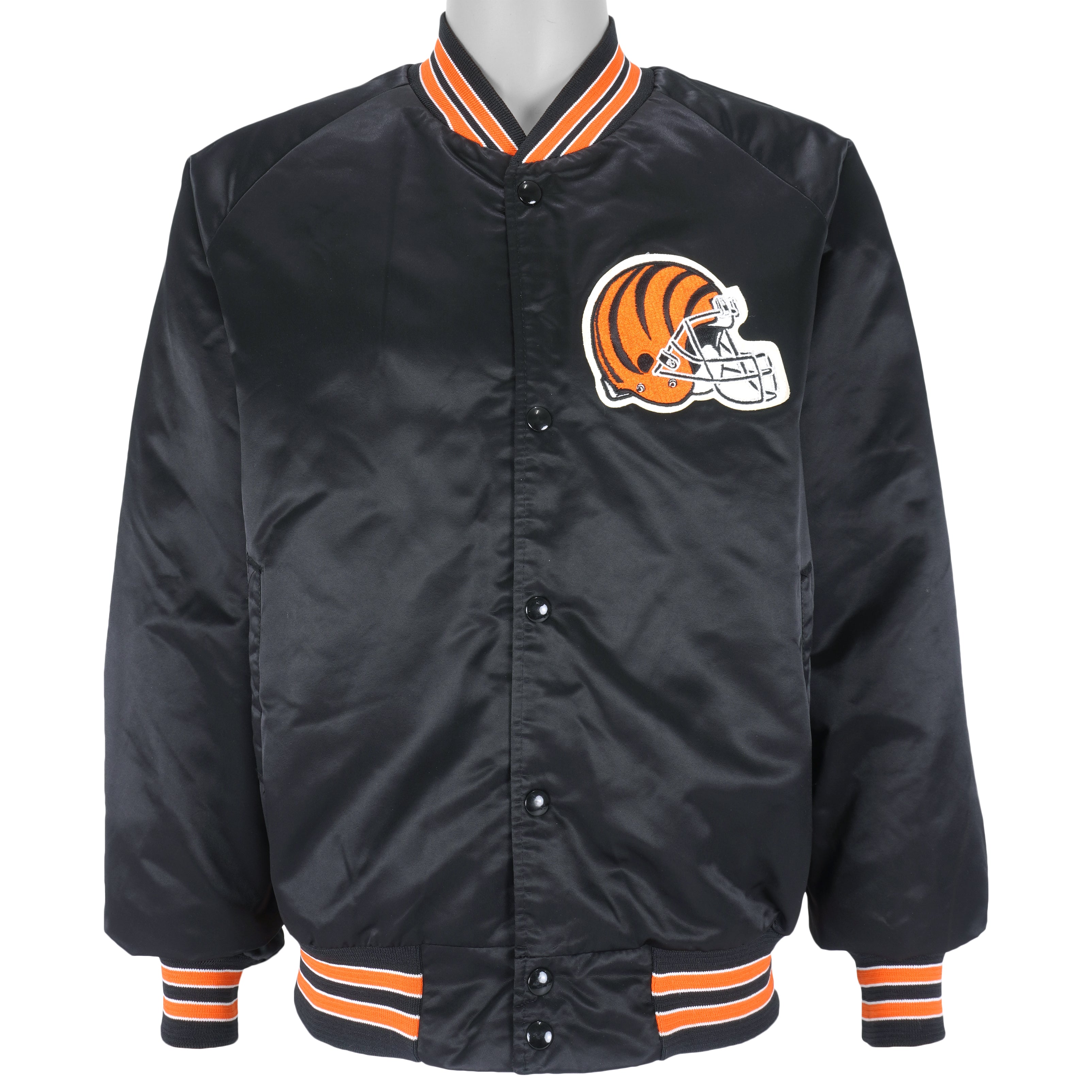 NFL Team Cincinnati Bengals Orange Satin Jacket - Maker of Jacket