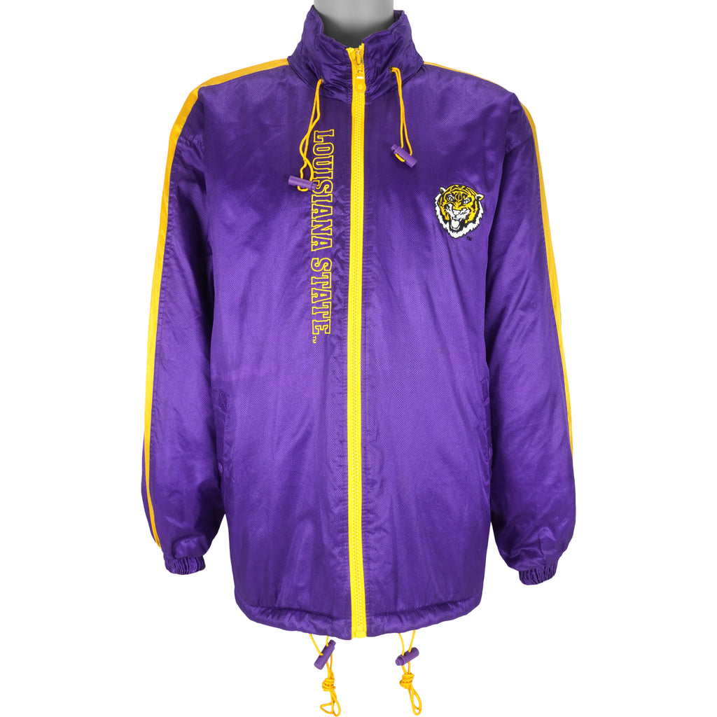 NCAA (Logo Athletic) - LSU Tigers Embroidered Big Logo Jacket 1990s Large Vintage Retro College