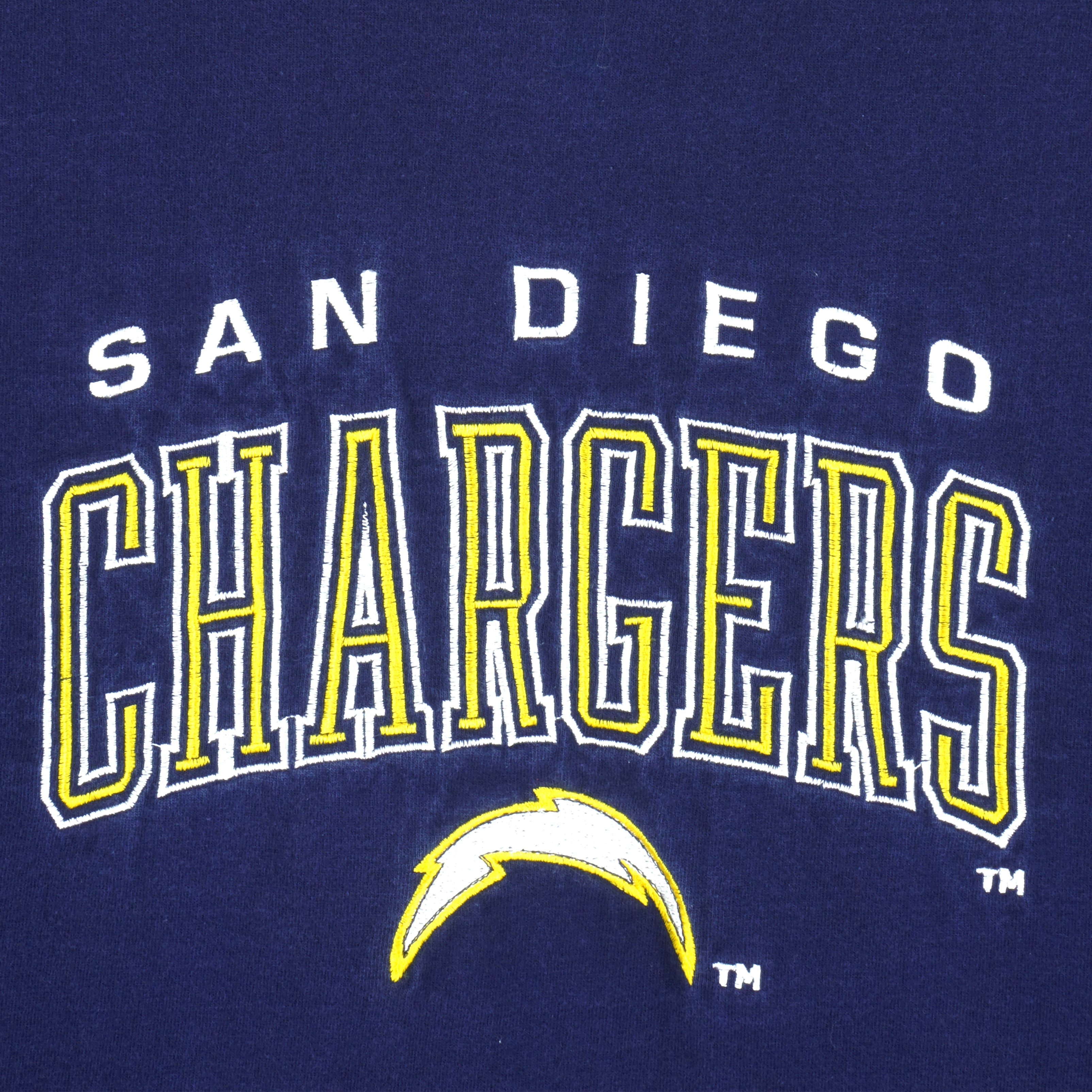 Vintage San Diego Chargers T Shirt Tee Trench Made USA Size 