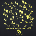 Vintage (City Space) - Rocky Mountain Paw Prints T-Shirt 1990s Medium