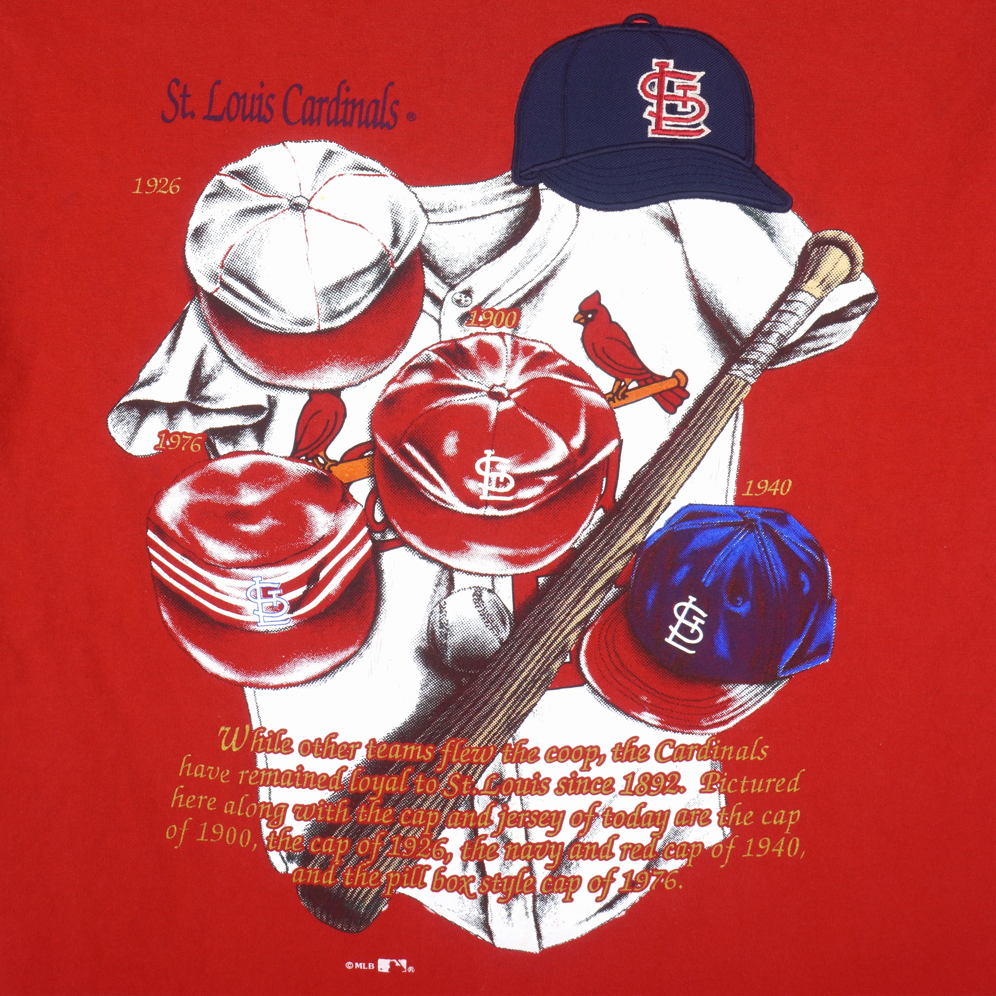 Vintage 90s MLB baseball St Louis Cardinals World Series Baseball Sport  T-shirt