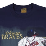 MLB (Nutmeg) - Atlanta Braves Embroidered T-Shirt 1995 Large Vintage Retro Baseball