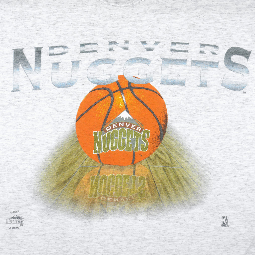 NBA (Artex) - Denver Nuggets Big Logo T-Shirt 1990s X-Large Vintage Retro Basketball