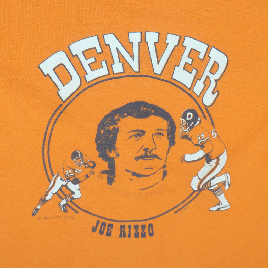 NFL - Denver Broncos Joe Rizzo Single Stitch T-Shirt 1990s Small Vintage Retro Football