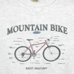 Vintage (Cuffy's) - Mountain Biking Basic Anatomy Craw Neck Sweatshirt 1990s Large Vintage Retro